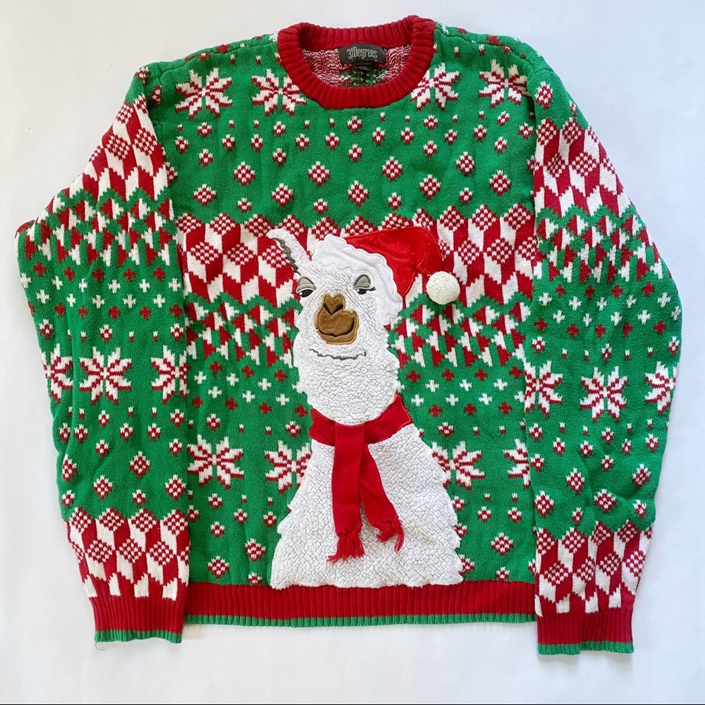 Llama Ugly Novelty Christmas Sweater